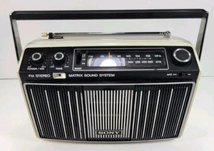 RADIO TRANSISTOR SONY MR-9100W DE COLECCIÓN - SISTEMA DE SONIDO MATRICIAL - ¡Funciona bien!!! - Imagen 1 de 7