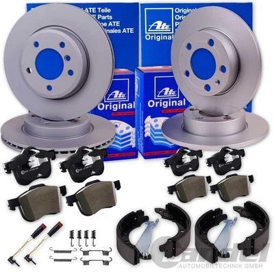 ATE BREMSSCHEIBEN + BELÄGE + HANDBREMSE VORNE HINTEN für MERCEDES C-KLASSE W204 - Bild 1 von 4
