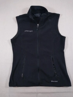 Marmot Flashpoint Fleece Vest Women's M Black Polartec Full Zip J.P. Morgan  - Image 1 of 4