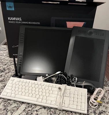 Huion Kamvas Pro 22 2019 Version Pen Display Graphics Tablet Bundle - Image 1 of 4