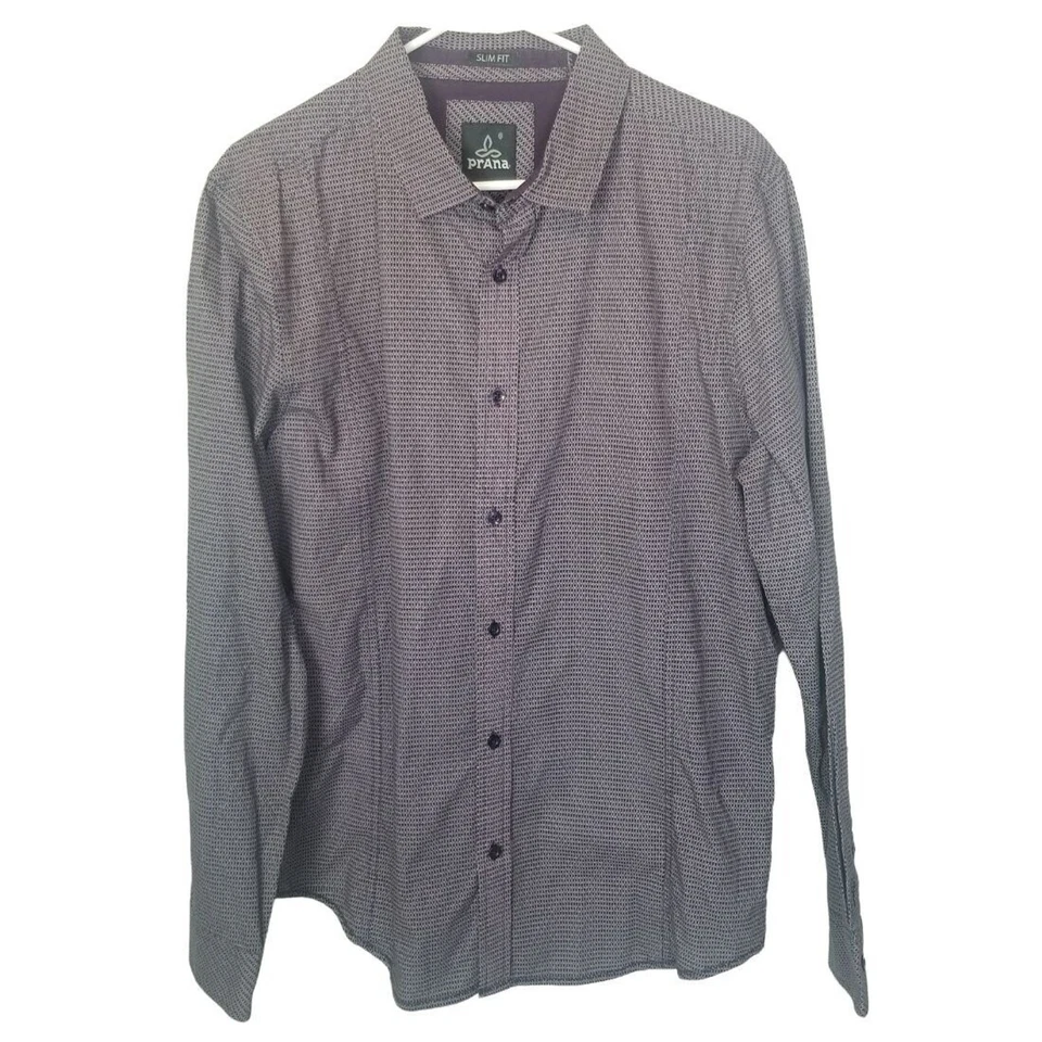 Camisa prAna Para Hombres L Púrpura Camisa Con Botones Hombres Camisas Informales Hombres Camisa Con Cuello Foto 1 de 4