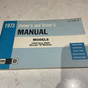1973 GMC 1500 2500 3500 Pickup Truck Owners Manual Original - Bild 1 von 4