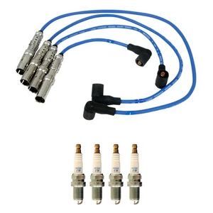 NGK 7mm Wire Set 4 Iridium Spark Plug Kit For Volkswagen Beetle 2.0L L4 Gas BDC - Picture 1 of 1