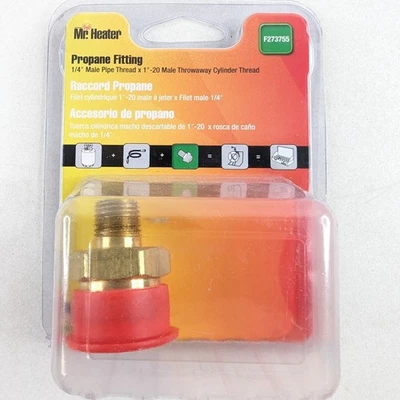Зарядные устройства и адаптеры Mr. Heater F273755 одноразовые цилиндрические резьбовые фитинги 1/4 дюйма - Изображение 1 из 3