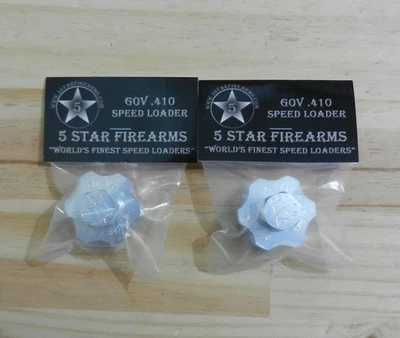5 STAR FIREARMS Aluminum Speedloader; Smith & Wesson Governor; Holds 6 Rounds 410; 2pk; 6GV-410