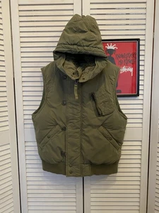Vintage Denim&Supply Ralph Lauren Puffer Vest Military Army Pocket Size M Men’s - Picture 1 of 13