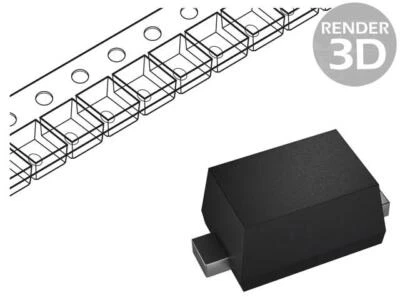 ROHM SEMICONDUCTOR 10X 1SS400SMT2R Diode: Gleichrichter SMD 90V 100mA 4ns SC79,SOD523 Ufmax: 1,2V R