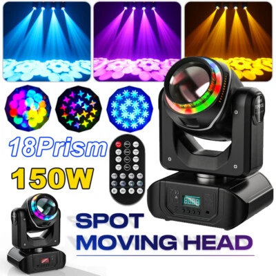 150W Moving Head Light DMX Gobo Beam Stage Lighting 18Prism Party DJ Disco Light - Image 1 of 4