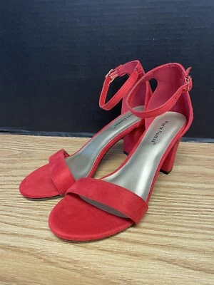 Женские туфли на блочном каблуке Pierre Dumas красные 3 дюйма 7,5 - Изображение 1 из 4