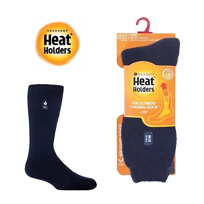 Thermal Socks Mens SOCKSHOP Heat Holders Lite 1.6 TOG Various Shades 1 Pair Pack - Image 1 of 4