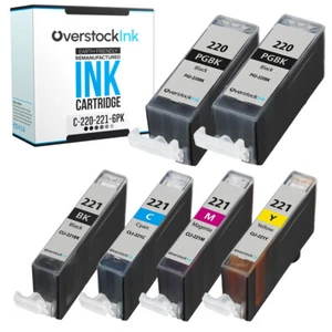 Paquete de 6 tintas compatibles OSI PGI-220 y CLI-221 para Canon PIXMA MP640R MP980 MP990 - Imagen 1 de 1