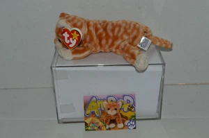 Ty Beanie Baby~#4243~5ta Generación~Ámbar~Gato~Buena Etiqueta Corazón~Tarjeta coleccionable~Nuevo en caja - Imagen 1 de 3