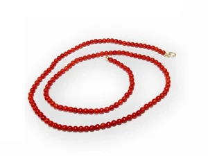 Collar Mujer y Hombre en Oro 18k 750 de CORAL ROJO con piedras Preciosas Natural - Imagen 1 de 4