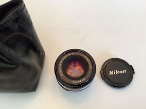 Nikon Series E 50MM 1:1.8 Pancake Lens for Nikon 35MM SLR Camera. Soft case
