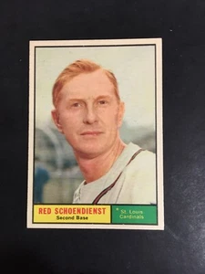 1961 TOPPS RED SCHOENDIENST, #505, NM/MT (Free Shipping On Any 3!) - Bild 1 von 2