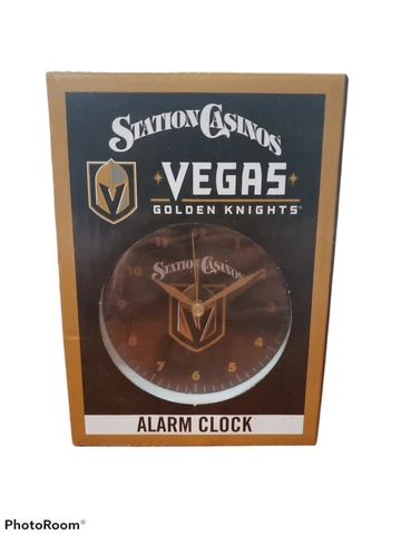 New In Box - Station Casinos Vegas Golden Knights Alarm Clock - Vintage Style Cover