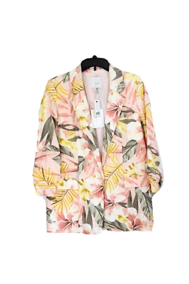 Blazer Joie Mujer Lino Nueva Chaqueta Talla 4 Estampado Floral Resort Wear Top Tropical Foto 1 de 4