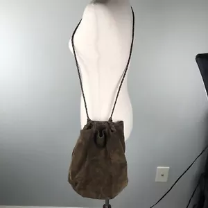 Borsa Desmo Slouchy marrone italiana in morbida pelle scamosciata con manico intrecciato Saks Hobo - Foto 1 di 11