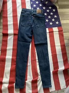 Levi's Big E Mile High Super Skinny Blue Jeans W 27 L 30 - Picture 1 of 4