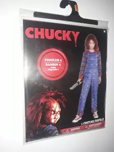 Chucky Costume Toddler Size 4 Halloween Child's Play Boy Girl Youth Jumpsuit NEW - Picture 1 of 4