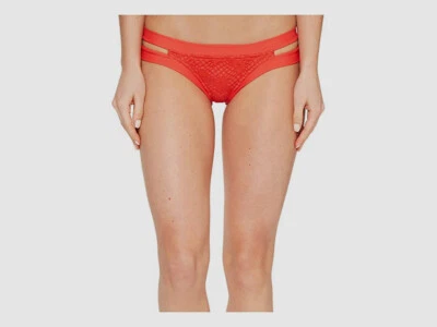 $80 Luli Fama Women's Red Stretch Floral Lace Split Band Swim Bottom Size XL - Image 1 of 3