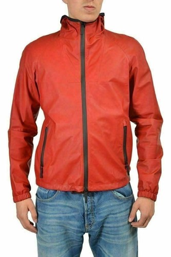 Gucci giacca casual uomo rossa full zip con cappuccio taglia US S IT 48