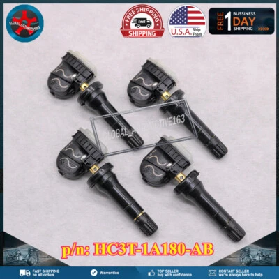 4x Sensor de presión de neumáticos TPMS HC3T-1A180-AB para Ford F-250 Super Duty 2017-2019 Foto 1 de 4