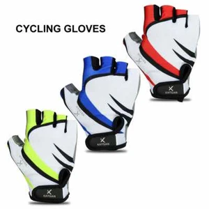 Men Cycling Gloves Bike Half Finger Bicycle Padded Fingerless Top Quality New   - Picture 1 of 4