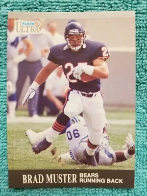 1991 FLEER ULTRA BRAD MUSTER #158 CHICAGO BEARS - Image 1 of 4