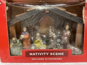 Belén Set 9 Figuras y Establo Decoración Navideña Religiosa - Imagen 1 de 7