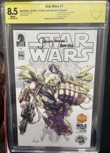 Star Wars #1 SS CBCS 8.5 Auto Jeremy Bulloch La Mole Comic Con Free CGC Bag - Picture 1 of 2