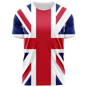 Union Jack All Over T Shirt Men shirt Country Sports Event Him british flag e... - Picture 1 of 7
