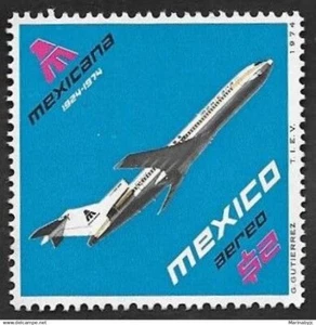 SKV) 1974 Mexico, 50th Anniversary of the national airlines "Mexicana". Air, SCT - Picture 1 of 1