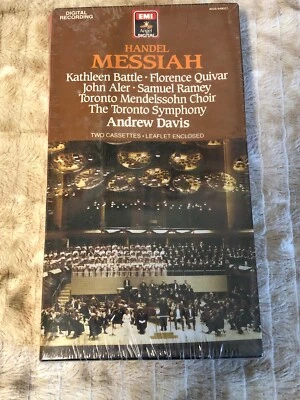 Vintage Vtg SEALED NEW Handel Messiah Two Cassette Set  Leaflet - Image 1 of 4