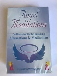 ANGEL MEDITATION CARDS DECK TAROT CARDS AFFIRMATIONS CAT RESQ - Picture 1 of 7