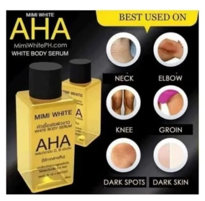ALIZEE SPA 2X Mimi White Multi Alpha Hydroxy Acid AHA White Body Skin Acne Scars Serum 30ml