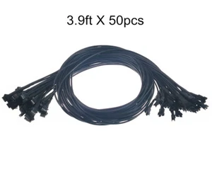 50pcs 3.9' Power Harness Wire Extension Install Motorcycle Color Change Lights - Foto 1 di 7