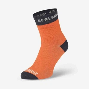 SealSkinz Wretham Waterproof Warm Weather Ankle Length Socks V2 - Orange - Picture 1 of 3