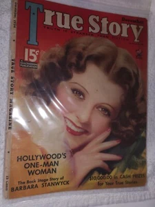 (T77) Original December 1934 "True Story" Magazine, Cover Only, Excellent - Picture 1 of 1