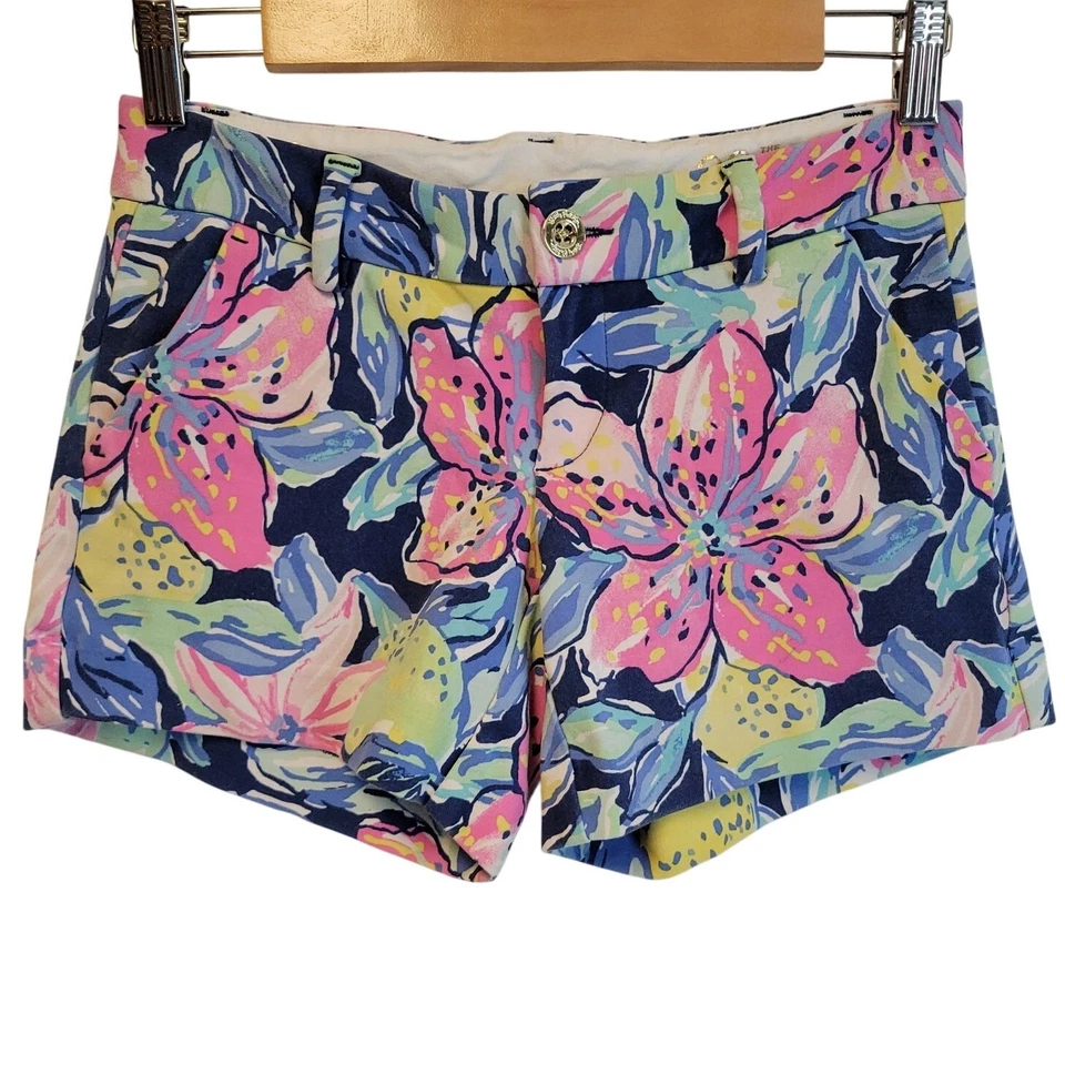 Pantalones Cortos Lilly Pulitzer Callahan Suela Capri Mujer Verano Playa Vacaciones Talla 00 Foto 1 de 4