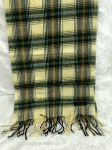 Bufanda vintage Alexander Julian colores cuadros con flecos 13 x 54" - Imagen 1 de 4