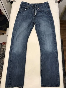 Levi’s 501 Button Fly Jeans Mens 31 X 32 Blue Medium Wash - Picture 1 of 21