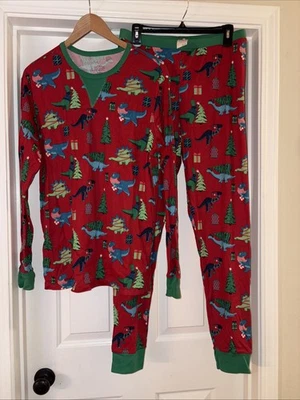 Nuevo Conjunto de Pijama Wondershop Hombre Dinosaurio Rojo Navidad 2 Piezas Algodón Ropa de Dormir M Foto 1 de 4