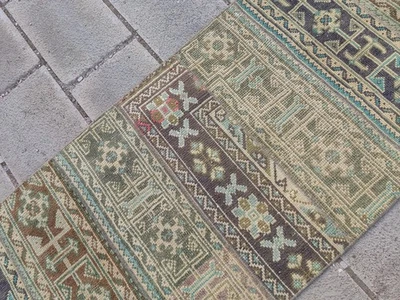 Vintage Turkish Kilim Runner 2.6x24.2 ft – Handmade Wool Extra Long Hall Rug - Image 1 of 4