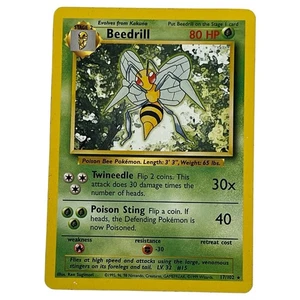 Beedrill 17/102 Base Set Unlimited Non Holo Rare WotC Vintage Pokemon TCG - Bild 1 von 4