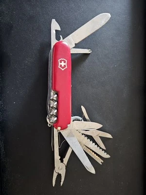 Victorinox Swiss Army Multi-Tool, SwissChamp Pocket Knife, Red Has Logo - Image 1 of 4