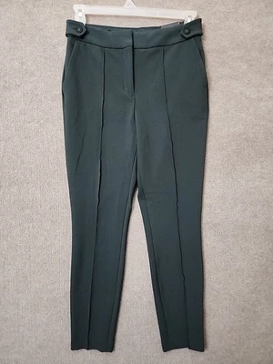 Express Pintuck High Rise Skinny Pants Womens 8 Green Stretch NEW - Image 1 of 4