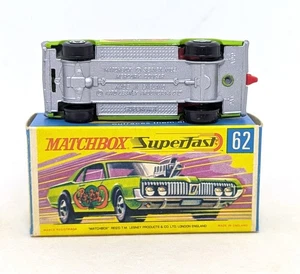 Matchbox Superfast 62 Mercury Cougar Rat Rod Dragster RARE SILVER BASE - BOXED - Picture 1 of 10