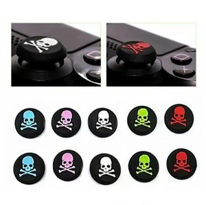 for PS4 Xbox One - 2x Skull Cross Bones Silicone Thumb Stick Grip Covers | FPC - Picture 1 of 11