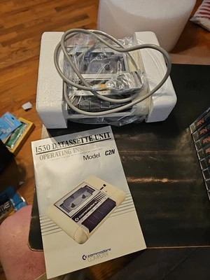 Commodore C2N Datasette Unit Model 1530 Box, Cable Instructions Untested AS IS - Image 1 of 3